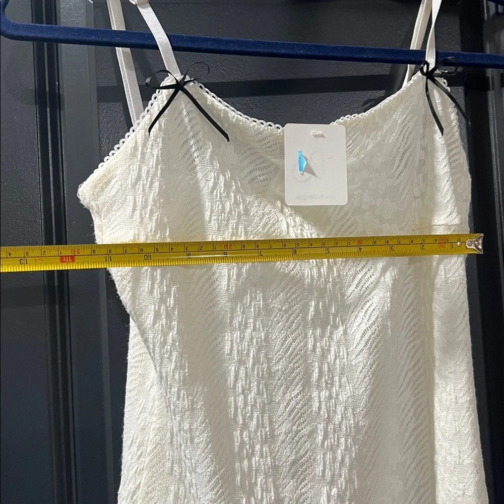 NWT White Spaghetti Strap Dress Size Medium - Picture 5 of 5